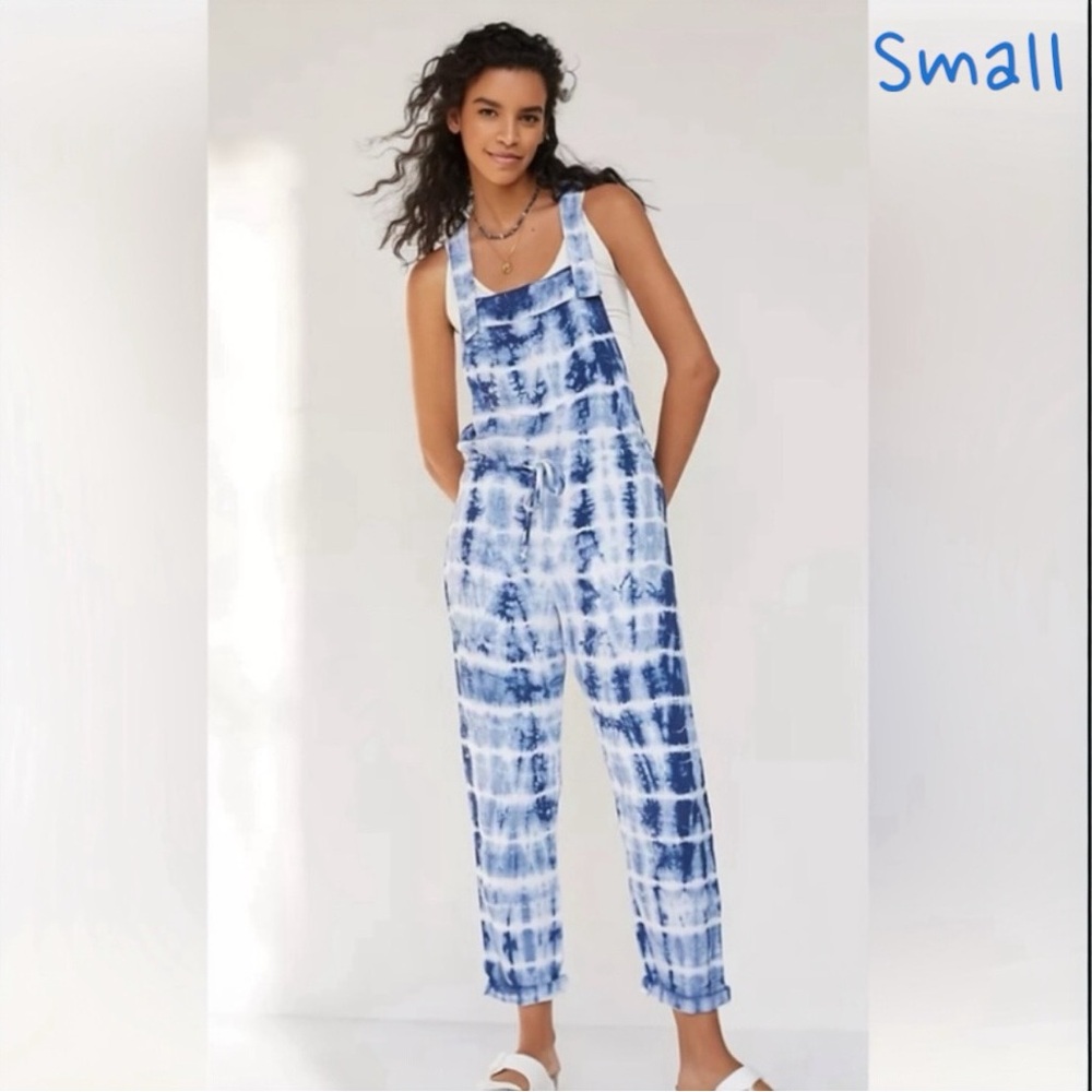 Cloth & Stone Anthropologie Asta Tie Dye Jumpsuit Romper Overalls Sz Small